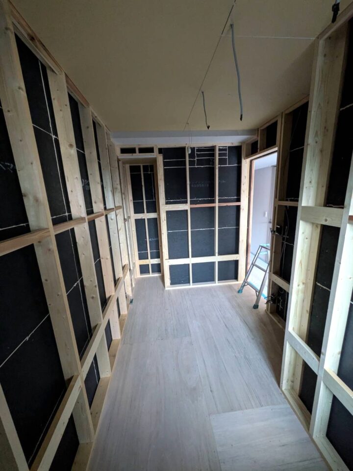 マンション防音工事施工中2